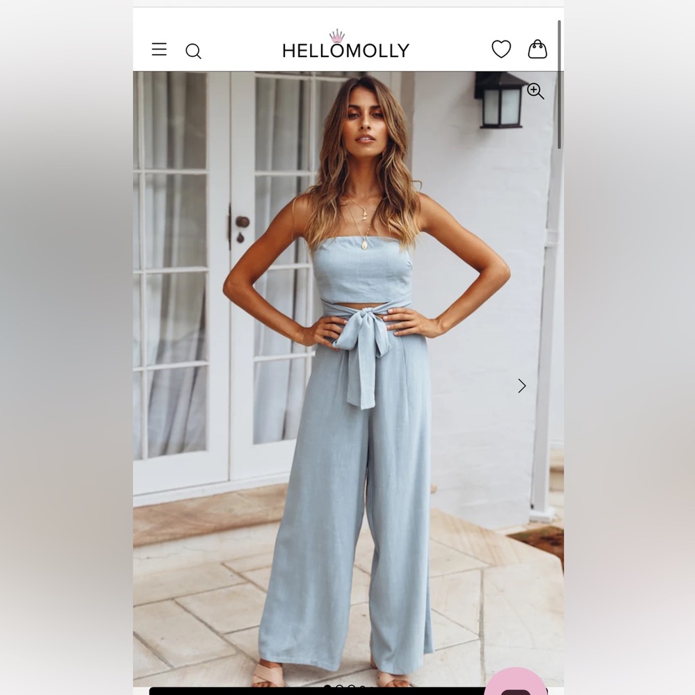 Hello Molly Pop Records Cut Out Strapless Jumpsuit